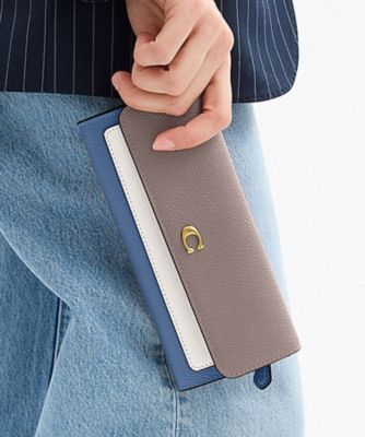 ＜COACH＞ミラ　ロング　フラップ　ウォレット・カラーブロック